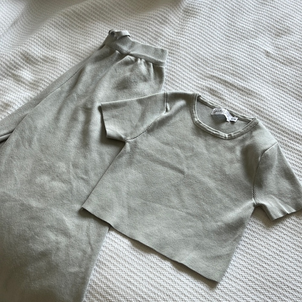 Petal & Pup grey sweatpants cropped top set